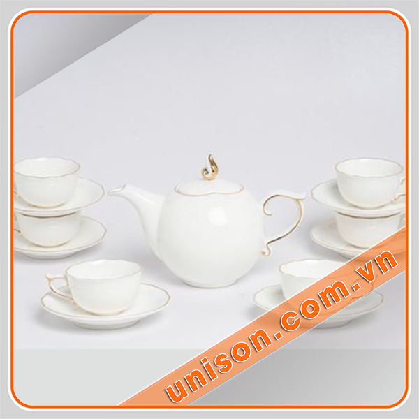 bộ ấm trà Minh Long in logo doanh nghiệp