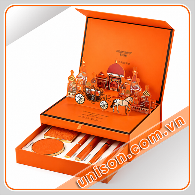 Hộp giấy 2 tầng đựung rượu quà tặng doanh nghiệp