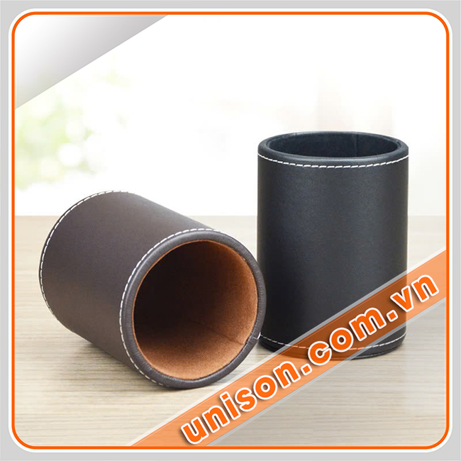 Hộp da đựng hộp bút (Ống cắm viết bọc da)