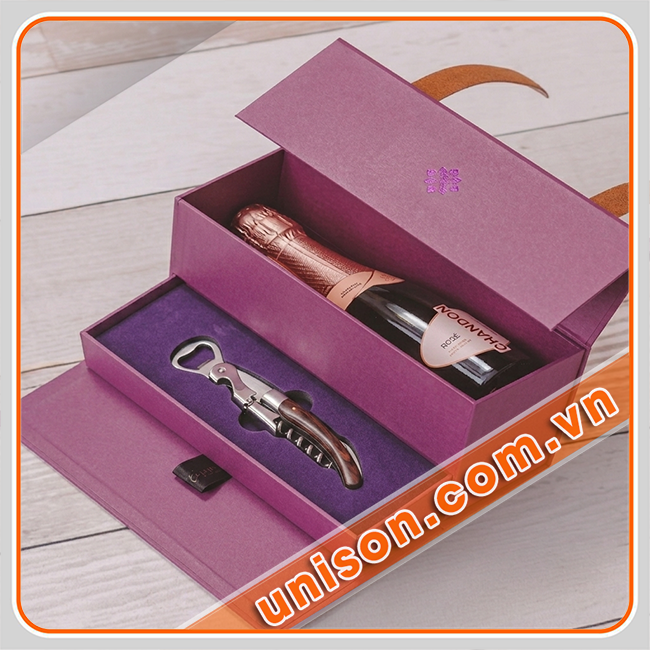 Hộp giấy 2 tầng đựng rượu quà tặng doanh nghiệp