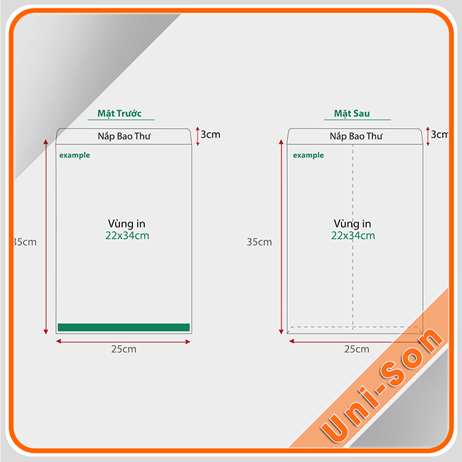 thiết kế và in bao thư quảng cáo công ty, doanh nghiệp giá tốt unison hình 1