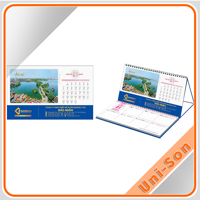 Lịch để bàn chữ M