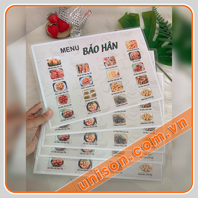 In menu thực đơn giá rẻ, miễn phí thiết kế Uni-Son hình 1