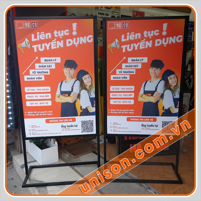 thiết kế và in standee quảng cáo công ty, doanh nghiệp giá tốt unison hình 1