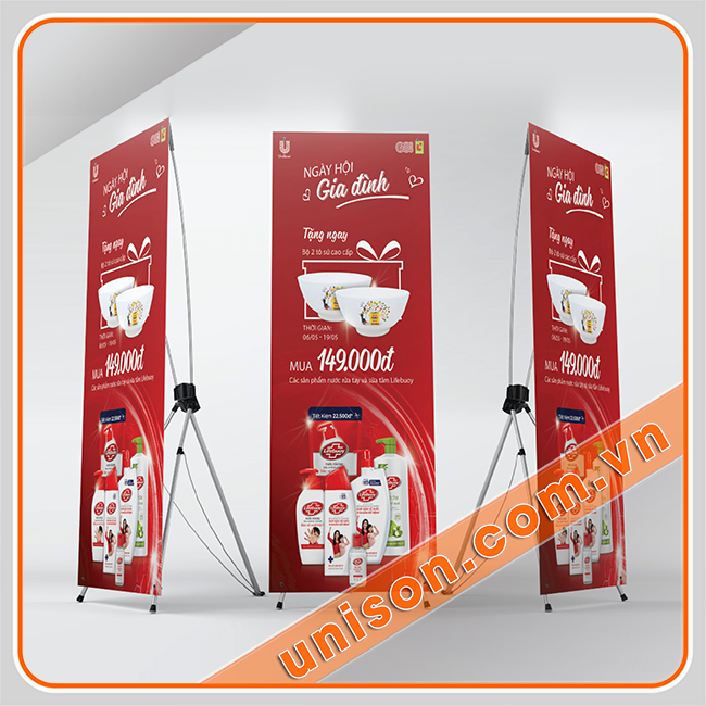 thiết kế và in standee quảng cáo công ty, doanh nghiệp giá tốt unison hình 1