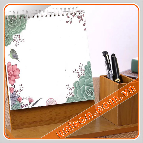 Lịch để bàn đế gỗ