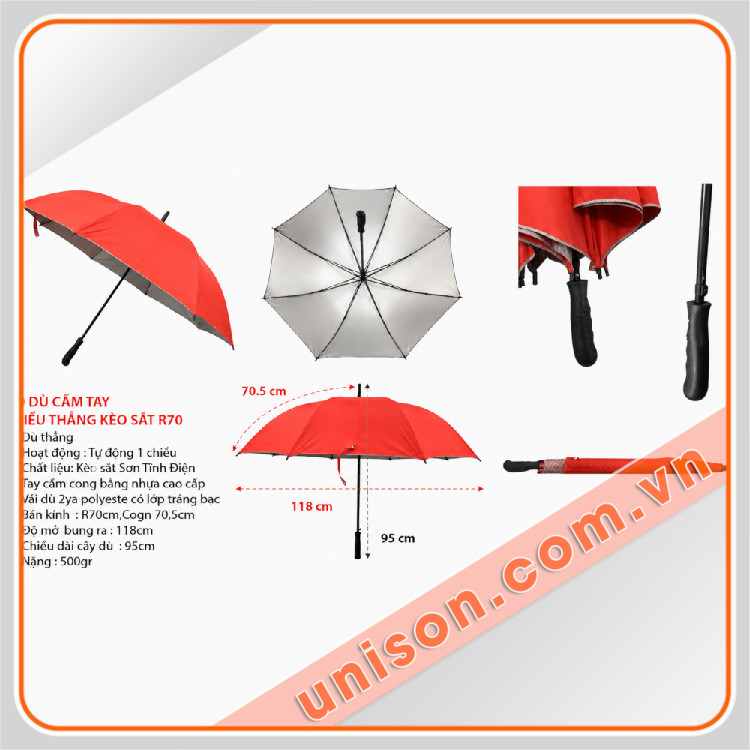 Ô dù cầm tay gấp 2 tự động 1 chiều