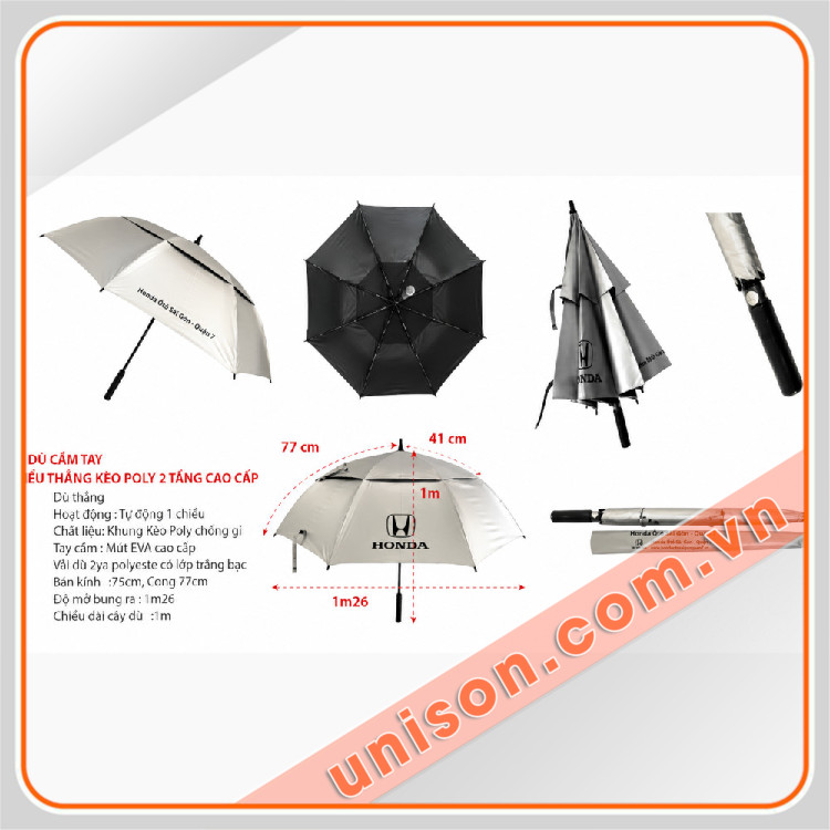Ô dù cầm tay gấp 2 tự động 1 chiều