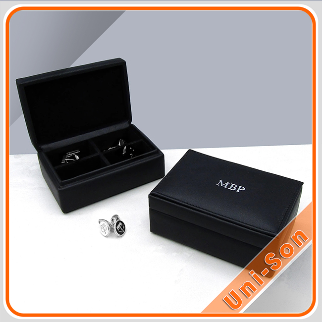 Hộp da đựng khuy măng sét (leather cufflinks box)