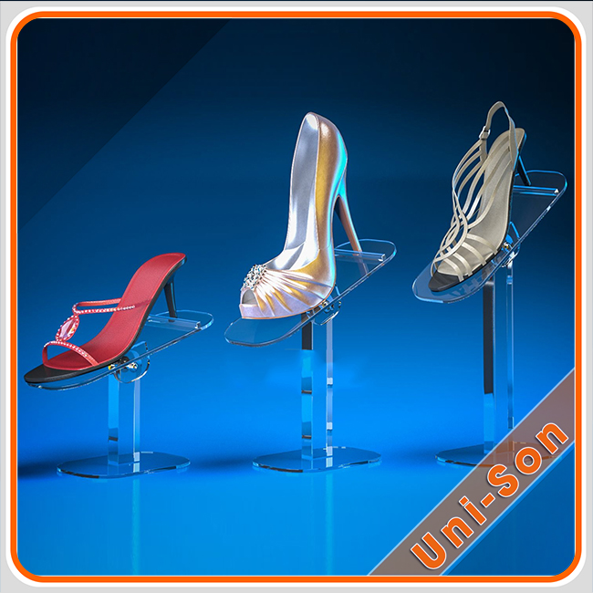 sản xuất kệ mica trưng bày sản phẩm giày dép giá rẻ tphcm unison hình 1
