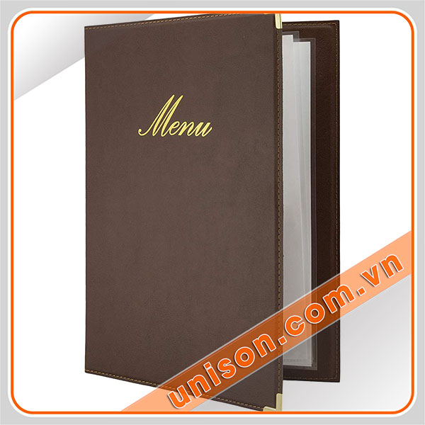 Bìa menu da (Bìa thực đơn) 