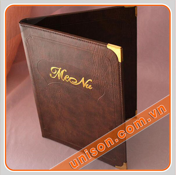 Bìa menu da (Bìa thực đơn) 