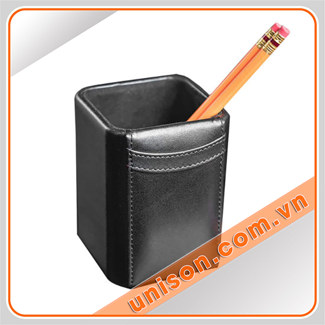 Hộp da đựng bút để bàn (ống cắm viết bằng da)