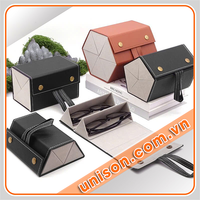 hộp da đựng mắt kính - unison hình 1
