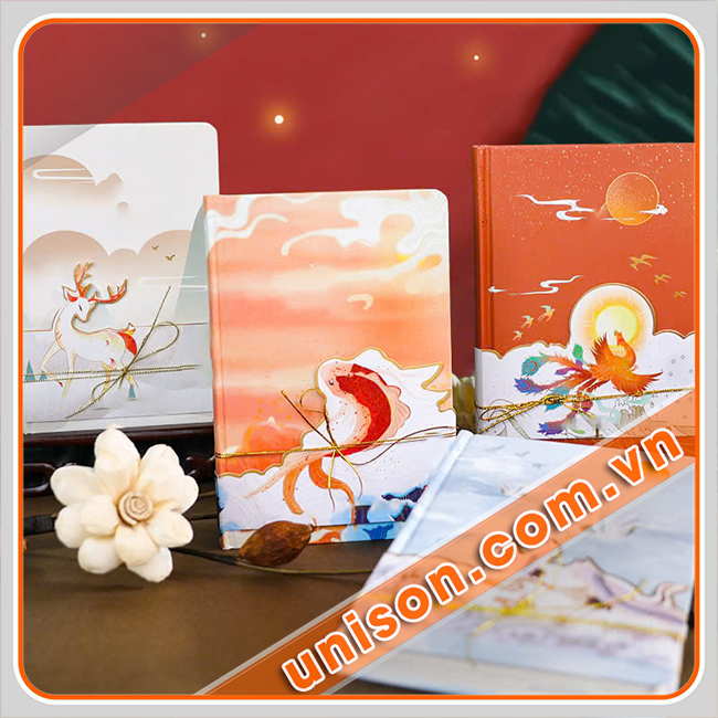 Sổ bìa giấy in logo, miễn phí thiết kế, giá rẻ Uni-Son hình 1