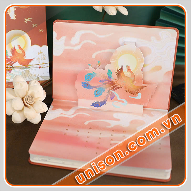 Sổ bìa giấy in logo, miễn phí thiết kế, giá rẻ Uni-Son hình 1